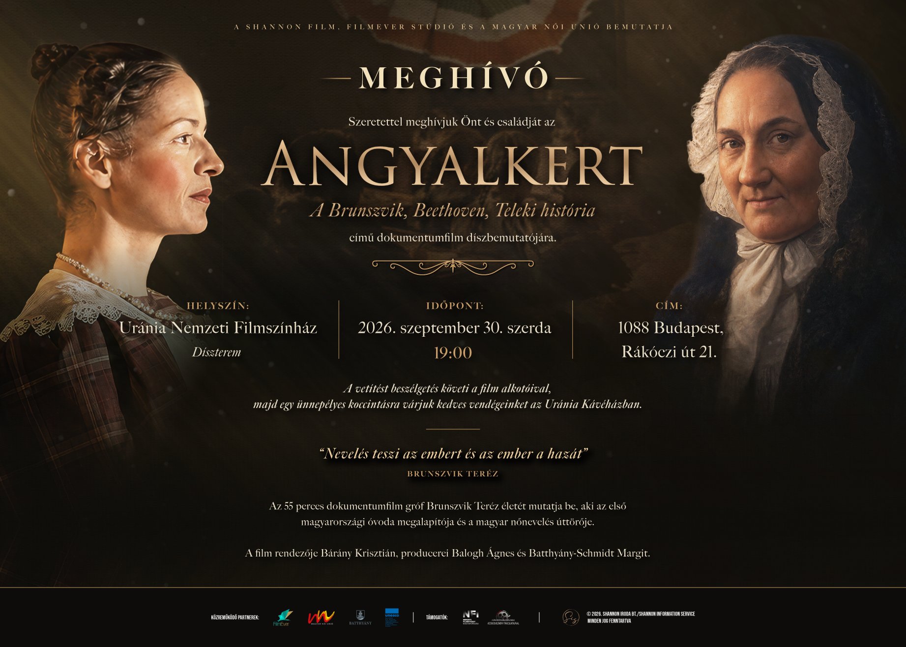 Angyalkert – díszbemutató az Uránia Nemzeti Filmszínházban